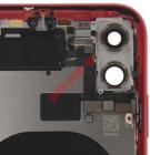 Original back cover Apple iPhone 11 A2221 (PULLED) Red 6.1inch middle back battery cover frame some parts NO BATTERY