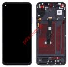 Set LCD (OEM) Huawei Nova 5T (YAL-L21) Black Front Cover + Display + Touch Unit White (WITH FRAME)