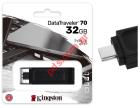   Kingston DataTraveler 70 32GB USB 3.2 Gen 1 Type-C Black Blister
