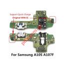 Original Samsung Galaxy A10s (SM-A107F) SUB PBA Charging connector MicroUSB TYPE-B M15 VERSION (NOT FOR EU)