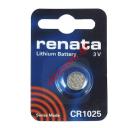 Battery type lithium Renata CR1025 Button cell Rated voltage 3V 30mah Blister