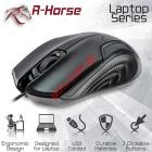 Wired optical mouse R-Horse RF-2804B in black color