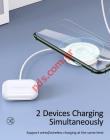   Qi USAMS CC096 White Wireless Charger with Lightning Charging Cable Box