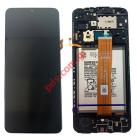 Original set LCD Samsung A125F Galaxy A12 2020 Full Black (W/FRAME & BATTERY)
