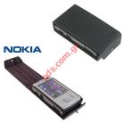 Original Leather case Nokia 95 Plum Hard flip clip Bulk