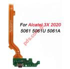  Alcatel 3X (50601U) 2020 OEM Flex cable charging Connector TYPE-C Bulk