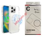 Case iphone 13 PRO MAX TPU Magnet Gloss Mag TRN Clear box