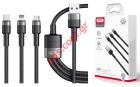 Cable set XO NBQ191 3 in 1 40W Fast charge USB 1.2 Black Box