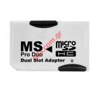   Pro Duo Adapter  MicroSD DUAL SLOT ( 2 x MicroSD ) Bulk
