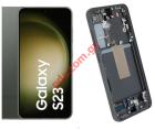    LCD Samsung S911B Galaxy S23 5G Green    Display Frame Touch screen Digitizer W/FRAME ORIGINAL SVP BOX